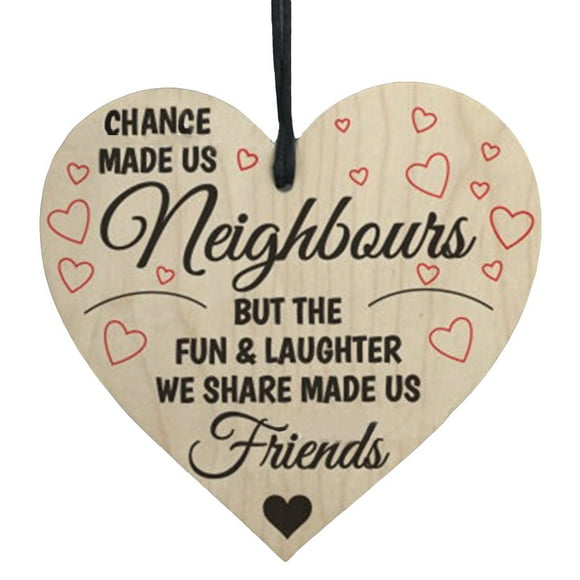 Riforla Wooden Hanging Gift Plaque Pendant Family Friendship Love Sign Tags Decor Hangs Home Decor As shown