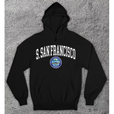 City Of SOUTH SAN FRANCISCO Seal Hoodie Sweatshirt. California University CA 650