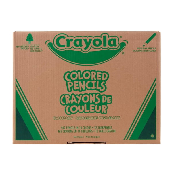 Juego de lápices de colores Crayola Classpack, 462 unidades, con 12 sacapuntas