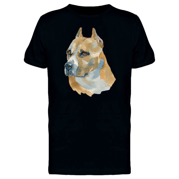 Staffordshire Terrier Head T-Shirt Men -Image by Shutterstock, Male 4X-Large