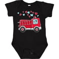 thumbnail image 3 of Inktastic Valentine Fire Truck with Cute Dalmatian and Hearts Boys or Girls Baby Bodysuit, 3 of 5
