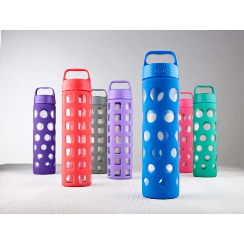 Ello Glass Water Bottle With Silicon Sleeve