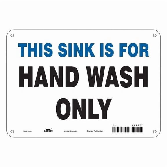 Condor Safety Sign,7 in x 10 in,Polyethylene 469C77