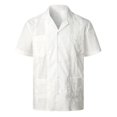 thumbnail image 1 of XDZJLR Men Shirt Spring And Summer Fashion And Leisure Dongfeng Pocket Button Lapel Short Sleeve Tops, 1 of 7