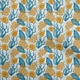 thumbnail image 1 of oneOone Silk Tabby Teal Blue Fabric Sea Shells Ocean Craft Projects Decor Fabric Printed By The Yard 42 Inch Wide, 1 of 6