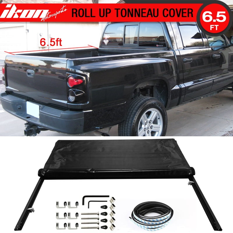 Compatible With 05 11 Dodge Dakota Quad Cab 06 09 Radier 78 Inch Bed Black Tonneau Cover Walmart Com Walmart Com