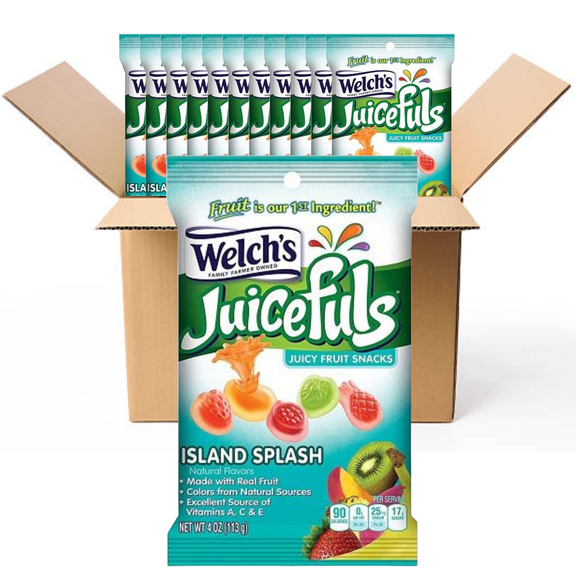 Welch's Juicefuls ISLAND SPLASH Snacks 4 Oz. Pack Of 12