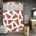 thumbnail image 3 of Realistic Food No Hook Shower Curtain with Snap in Liner Pepperoni Pizza Yummy Thin Crust Waterproof Bathroom Shower Curtain with See Through Top Window for Bathtub 72" x 84", 3 of 9