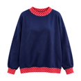 thumbnail image 4 of Womens Polk Dot Long Sleeve Sweatshirts Fall Trendy Pullover Causal Loose Fit Tops, 4 of 4
