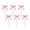 Pink, variant on 6 Pack Pearl Flocked Velvet Bow Ornaments, 4 x 6 Inch Christmas Tree Hanging Bows for Holiday Wreath Garland Mantel Window Door Wall Party Decor