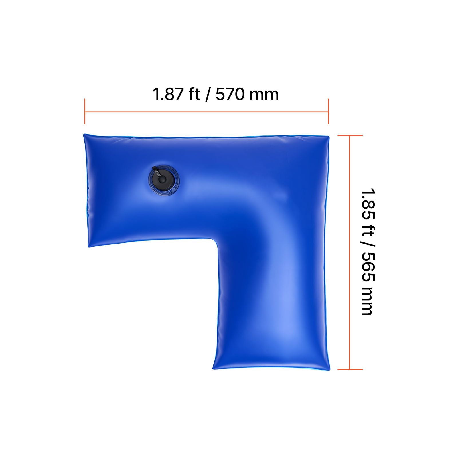 Pool Cover Water Bags 4-Pack, Corner Design 2x1.85 ft, Thickened 0.4mm PVC with Welded Edges, Twist-Seal Leakproof Cap, Single-Chamber for Winter Pool Cover Anchoring