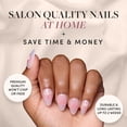thumbnail image 2 of Short Press On Nails Glamnetic Lovers Knot en color almendra con detalles de lazo, 2 of 6