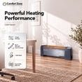 thumbnail image 5 of Comfort Zone Digital Baseboard Space Heater with Thermostat, Black, 5 of 8
