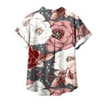 thumbnail image 4 of Camisas de Mujer Casual Impreso Cuello Botón Arriba Blusa de Manga Corta, Botón Arriba Camisa Mujeres, 4 of 5