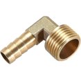 thumbnail image 3 of Hose Barb Fitting Brass Barb 90 Elbow 10mm Barbed x1/2" G Male Hose 2Pcs, 3 of 4