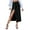 Black, variant on Vedolay Skirt Women's Drawstring Elastic Waist Dolphin Hem Stretch Jersey Pocket Midi Skirt,Dark Blue L