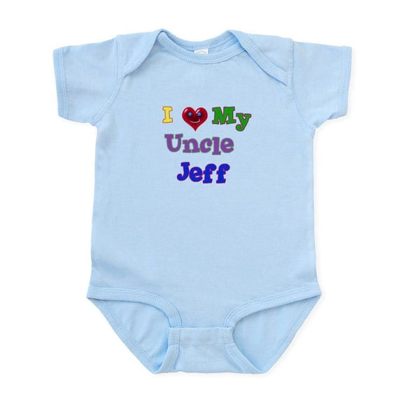 CafePress - I LOVE MY UNCLE JEFF Infant Bodysuit - Baby Light Bodysuit, Size Newborn - 24 Months
