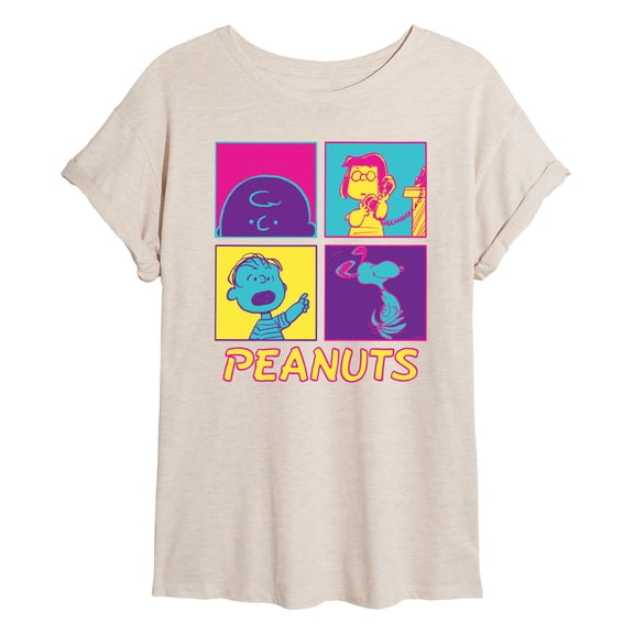 Peanuts - Pop Grid - Women's Oversized Graphic T-Shirt