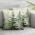 thumbnail image 3 of GOSMITH  Christmas Pillow Covers Watercolor Blue Green Christmas Tree Rustic Style Nature Forest Print Decorative Throw Pillows Winter Christmas Decor, 3 of 5