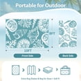 thumbnail image 5 of SIXHOME 8'x10' Waterproof Reversible Outdoor Rug, Coastal Ocean-Inspired Patio Rug, Lightweight Woven Plastic Carpet for RV, Camping, Deck & Balcony, Teal, 5 of 7