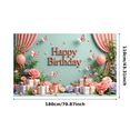 thumbnail image 6 of Colorful Design Happy Birthday Banner Balloon Decoration Gift Box Floral Elements for Birthday Party Celebration Photo Shoot Event Decoration, 6 of 7