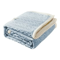 CASAFUN Thicken Flannel Fleece Quilt Comforter for All-Season,Skin-friendly Blankets for Office Bed Couch,Machine Washable Napping Bedding for Home Dorm