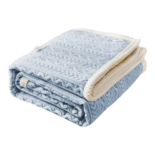 Manta de Lanzamiento Suave Manta de Lana de Lujo - Aire Acondicionado Espesado Cubierta de Siesta de Oficina Manta de Lanzamiento de Flanela Súper Suave para Calor Manta Súper Suave