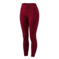 thumbnail image 5 of Leggings for Women Tummy Control High-Waist Slim-Fitting Tights Pocket -Lifting Yoga Pants,Red,XL, 5 of 6