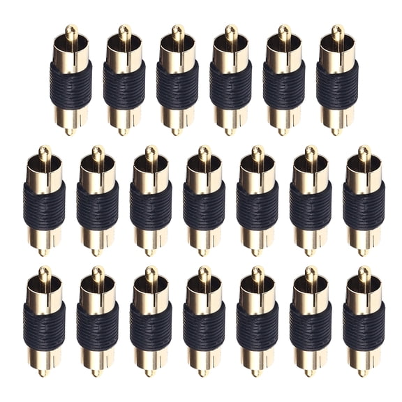 20x Durable Male to Male Coupler Connectors for Lotus Cables extension, Gold Plated