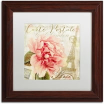 Trademark Fine Art "Bonjour One" Canvas Art by Color Bakery White Matte, Wood Frame