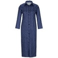 thumbnail image 4 of Chemises à Manches Longues pour Femmes Robe Longue Col en V Imprimé Robe Maxi Décontractée Ample Basique avec Poches, 4 of 6
