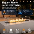 thumbnail image 6 of RADIATA 42” Rectangle Fire Pit Table, Dual Fuel Propane & Natural Gas Outdoor Firepit with Tank Table, 50000 BTU, Light Gray, 6 of 11
