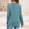 thumbnail image 4 of Towmus Womens Long Sleeve Shirts Loose Fit Crew Neck Trend Fall and Winter Clothes Going Out Basics Tees, 4 of 6