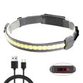 thumbnail image 1 of Linterna Frontal Cob Recargable Con Luz De Advertencia De Seguridad Roja Lámpara De Cabeza Portátil Para Pescar Correr Camping Yuarrent HA038184-00, 1 of 6