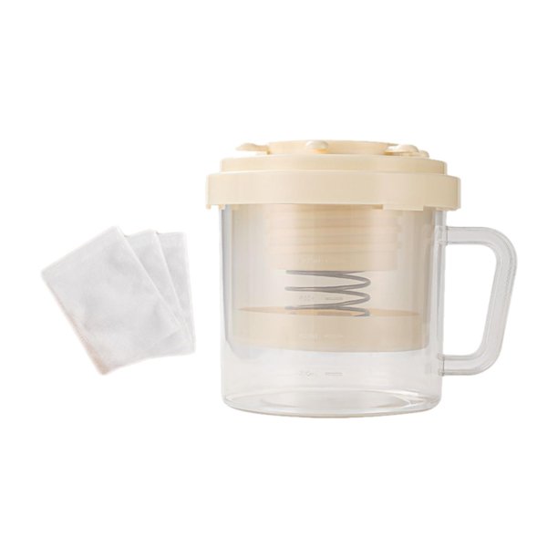 Colador de yogur con tapa Utensilio de cocina Colador de yogur Utensilio de cocina Yogur blanco