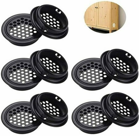 

RAINB 10X Round Ventilation Grilles 35Mm Air Vent Louver Hole Soffit Mesh Vents