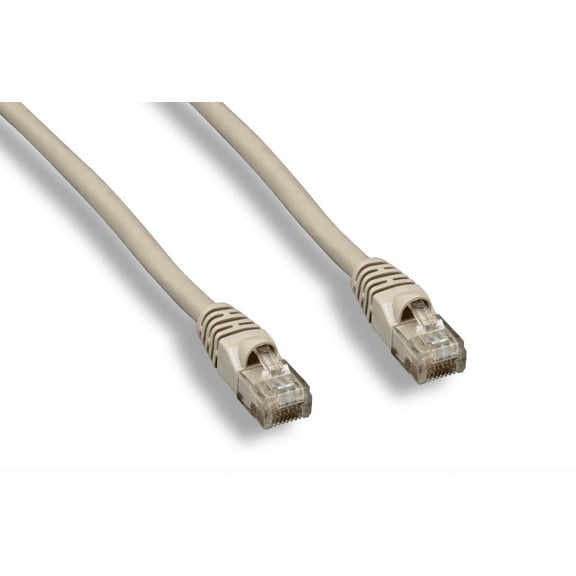 10ft Cat6 UTP 550MHz Copper Patch Cable Category 6 Unshielded Twisted Pair Snagless Network Internet Cord Molded Boots Gray