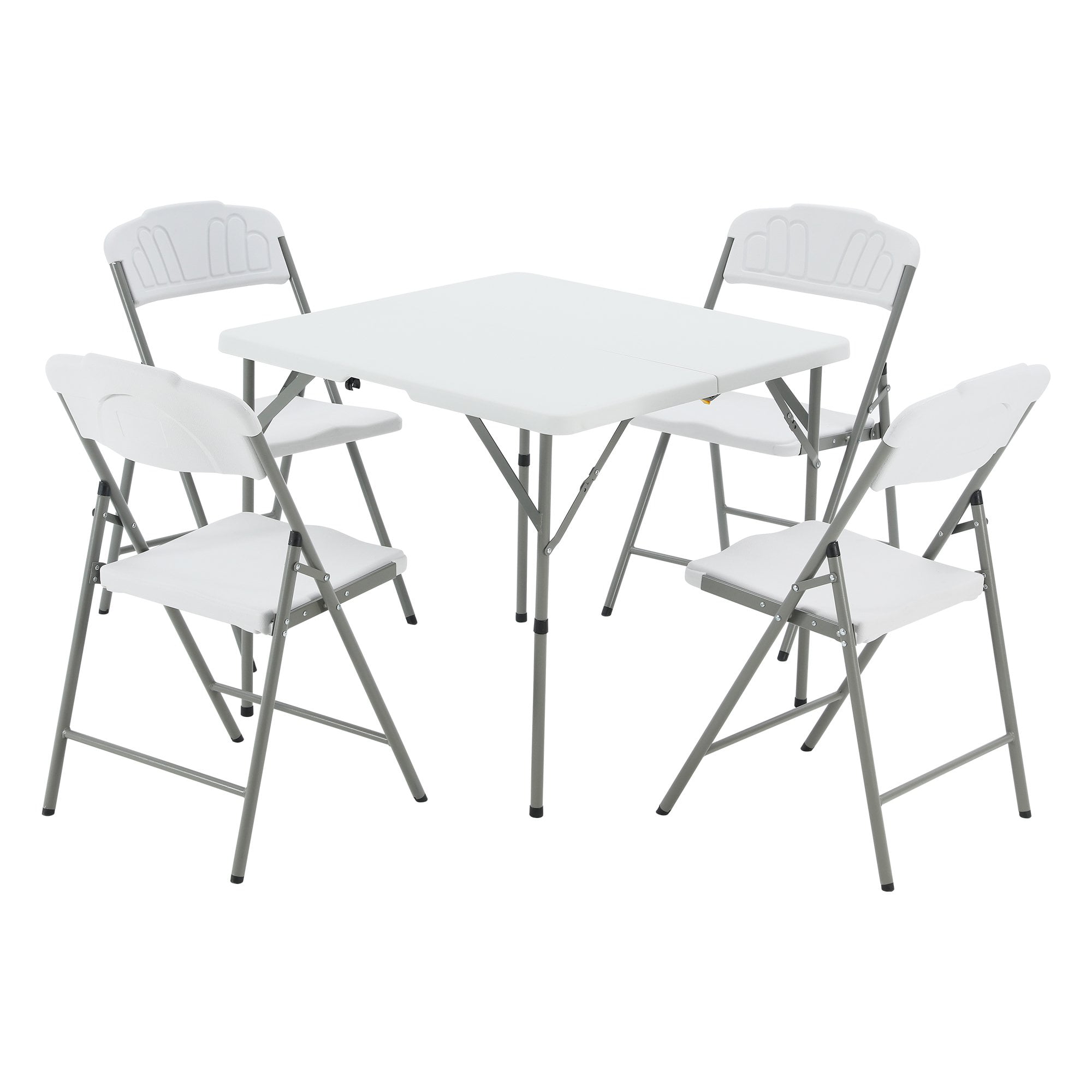 Garden Market Place Oxford 4 Seater Garden Dining Set-4 Folding Chairs and a Mesh TopTable 100 X 100 X 70CM
