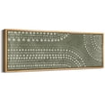 thumbnail image 3 of IDEA4WALL Extra Large Framed Canvas Print Wall Art Abstract Dot Matrix Canvas Art in Olive Tones Fine Art Contemporary Graffiti Wall Decor Oversized Artwork Relax/Calm for Living Room - 60"x20", 3 of 5