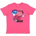 thumbnail image 3 of Inktastic Home of the Free Because My Daddy is Brave Youth T-Shirt, 3 of 5