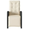 thumbnail image 3 of vidaXL Chaises de Jardin Inclinables d'Extérieur 2 Pcs avec Repose-Pieds - Rotin Poly Noir, 3 of 5