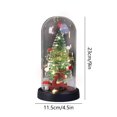 thumbnail image 4 of MXTPOV Small Christmas Tree with Glass Dome, Artificial Christmas Tree with String Lights, Xmas Tree Night Light, Fairy Lights Christmas Decorations, 9 inch, 4 of 6