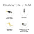 thumbnail image 4 of ST/ST 9/125 Singlemode Duplex Fiber Patch Cable - OS1 - 1 Meter | High Performance Fiber Optic Cable for Fast, Reliable Connectivity, 4 of 6