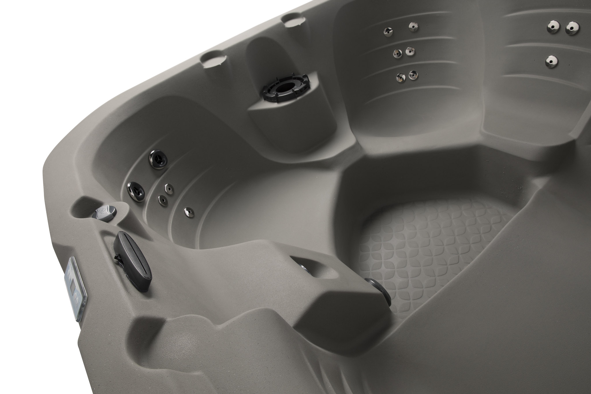 All New 2025 HydroLuxe MAUI LOUNGER Taupe/Brown Hot Tub - 5-person, 26 Jets, Convertible 110v/220v