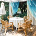 thumbnail image 4 of Outdoor Curtains for Patio Waterproof, Blue Gradient Beach Outdoor Privacy Panels Grommet, Watercolor Coastal Seaside Waves Ombre Blackout Outside Curtains for Porch/Cabana 54"x108", 1 Panel, 4 of 8