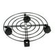 thumbnail image 1 of 3conlineservice - Macetero de metal negro de 10 pulgadas con ruedas sin bloqueo, 1 of 9