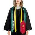 thumbnail image 3 of More design Graduation shawl Mozambique Flag & United States Flag Stole Sash Honor Study Aboard International Students, 3 of 10