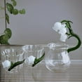 thumbnail image 4 of 2PCS Tea Cup Coffee Cup,Creative Handmade Three-dimensional Lily of The Valley Flower Cup,High Borosilicate Glass Cup Tea Cup Girl Couple Valentine's Day Gift, 4 of 7