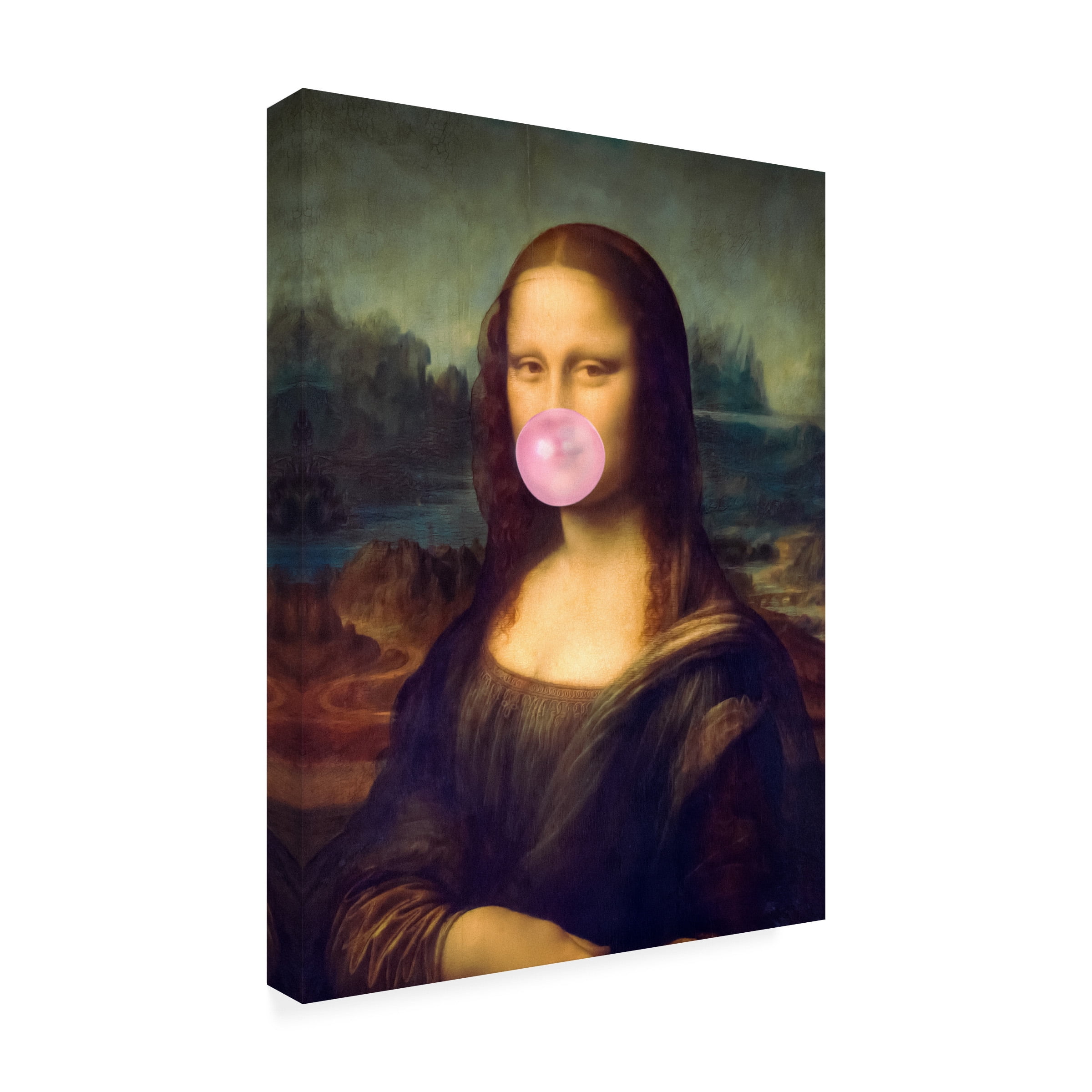 Taudalpoi 'Mona Lisa Bubble Gum' Canvas Art