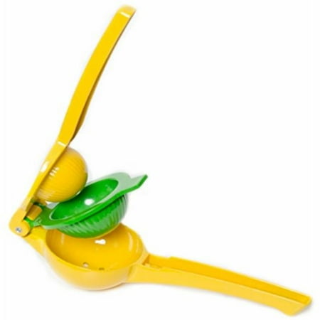 Bowl Lemon Peel - Bru Joy Enameled Aluminum Double Bowl Lemon Squeezer, Yellow and Green